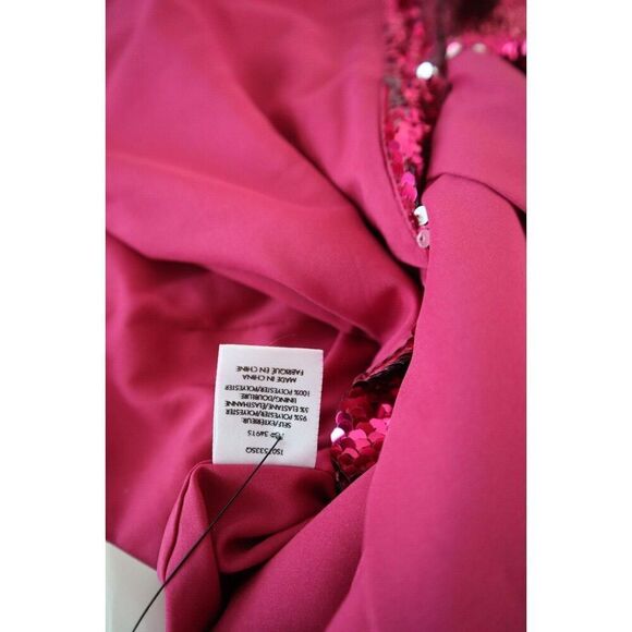 Derek Lam 10 Crosby TS01533SQ Women Sz 8 Fuchsia/Silver Sequined Mini Dress - Picture 13 of 16